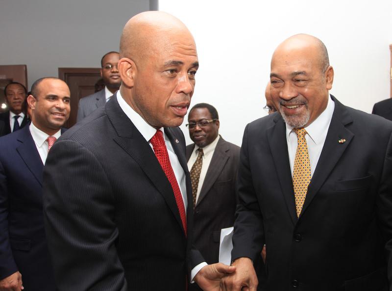 Le Président Martelly a rencontré des membres du Bureau de la Conférence des Chefs d’Etat et de Gouvernement de la CARICOM