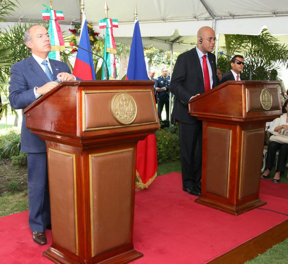 Martelly et Calderon pour le renforcement de la relation haitiano-mexicaine
