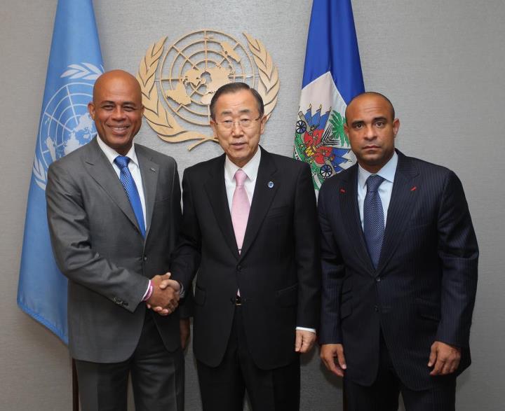 L’Etat de droit et l’Education, axes principaux de la rencontre de Michel Martelly avec le Secrétaire Général des Nations Unies