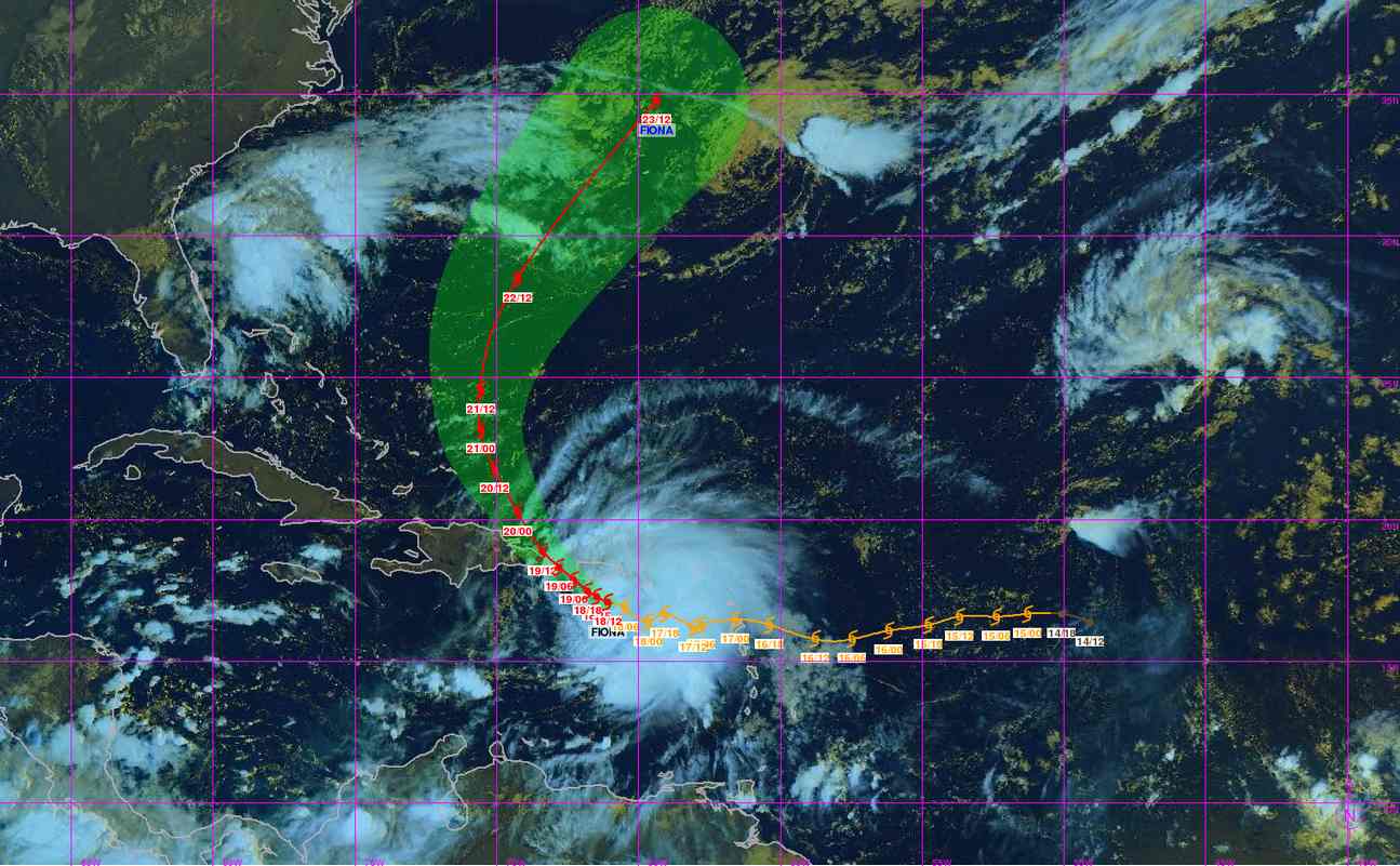 Le centre de l’Ouragan Fiona s’écarte d’Haïti, mais le pays est encore menacé par ses effets