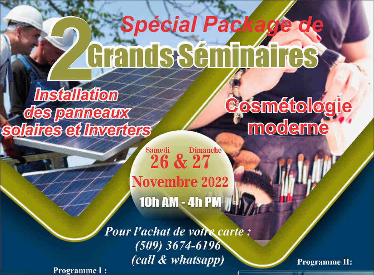 Séminaire de formation sur l’installation de panneaux solaires et Cosmétologie Moderne