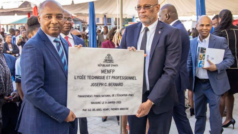 Les autorités haïtiennes se félicitent de l’ouverture du premier lycée technique et professionnel du pays