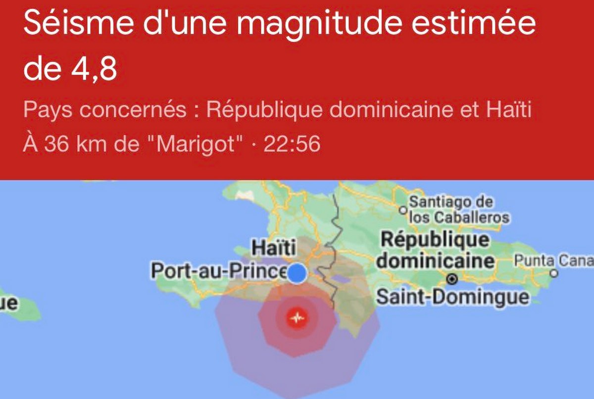 Un séisme de magnitude 4.3 ressenti à Port-au-Prince